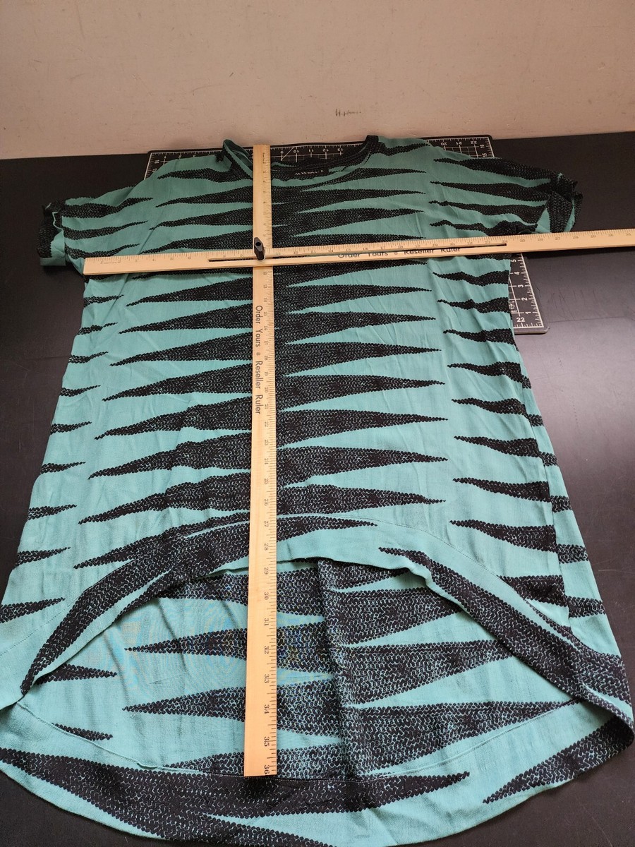 MANAOLA Blue Teal Tribal Rayon Polynesian Shirt Dress Women