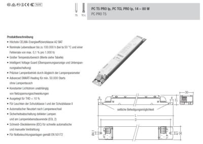 Tridonic PC 2x54 T5 pro IP Vorschaltgerät 22185156 (c) online kaufen Tridonic PC 2x54 T5 pro IP Vorschaltgerät 22185156 (c) online kaufen