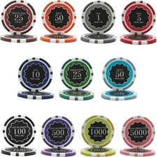 MRC POKER 1000pcs 14G ECLIPSE CLAY POKER CHIPS BULK 