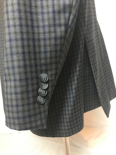 Peter Millar Sport Coat Blazer Jacket Mens Gray/Blue Plaid 54R Wool Double Vent - Picture 6 of 18