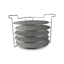 Folding Pizza Rack with Five 14 Inch Pizza Screens - Compact and Convenient D...