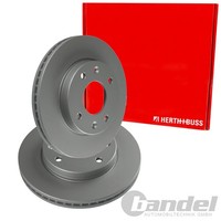 2X Herth+Buss Bremsscheiben 257Mm InnenbelÜFtet Vorne Passend FÜR Hyundai