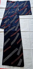 Pure silk shibori fine pattern kimono