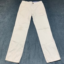 Tommy Hilfiger Chino Pants Womens 16 27/30 White Cotton Straight Leg Mid Rise