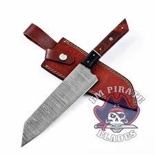 Handmade Damascus Chef Knife Hand Forged Japanese Bunka Kitchen Knife Full Tang