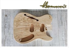 Thinline Tele 2 piece Ash Body mit spalted Maple Top, HH, unfinished, nur 2040g
