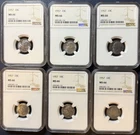 1957 Roosevelt Dime MS66 NGC • Six (6) Sets! Deep Purple Toning. Dealer special.
