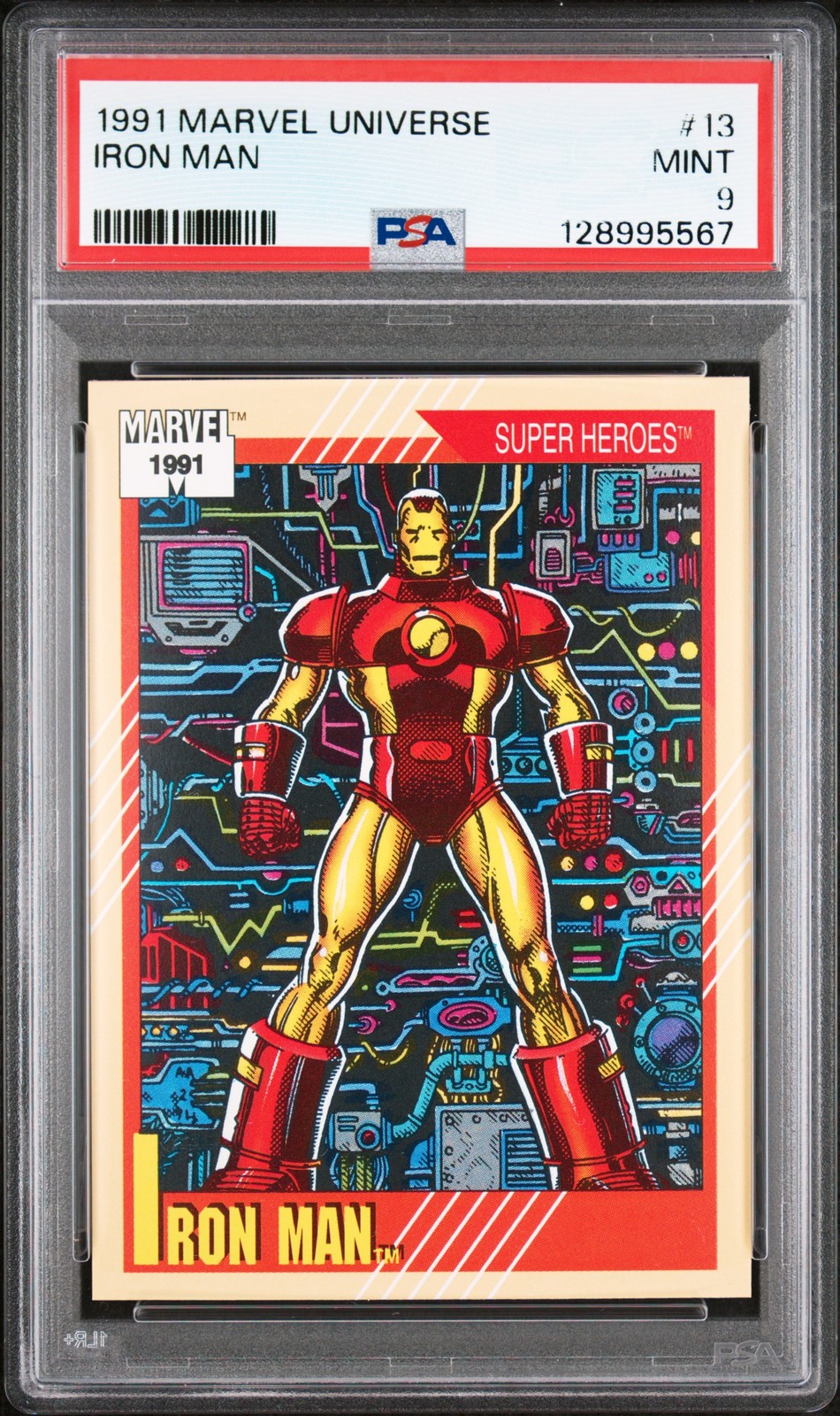 1991 MARVEL UNIVERSE #13 IRON MAN PSA 9