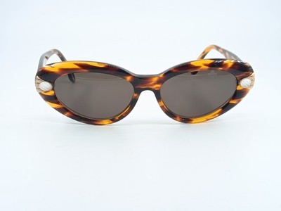 Blumarine Vintage Sonnenbrille Mod BM 538 COL 217 G TARTARUGA CAT ITALY