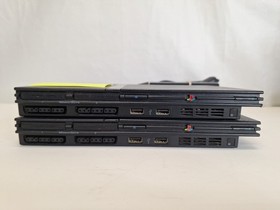 2 Sony PlayStation 2 PS2 Slim Black SCPH-75001 & 70012 Consoles Parts Only As Is