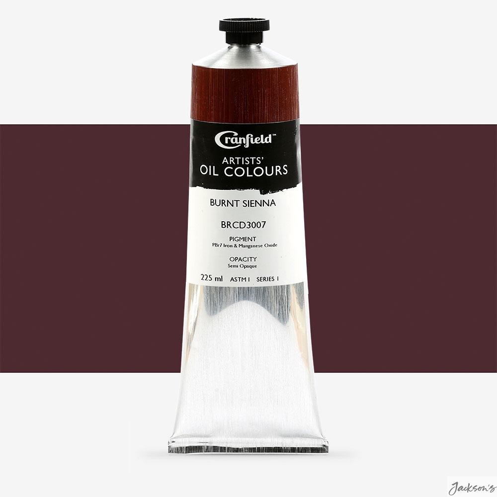 Cranfield Artists' Oil Paint 225ml Burnt Sienna For Fine Art Painting