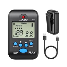 Digital Metronome, Rechargeable LCD Electronic Mini Metronome, Human Voice, C...