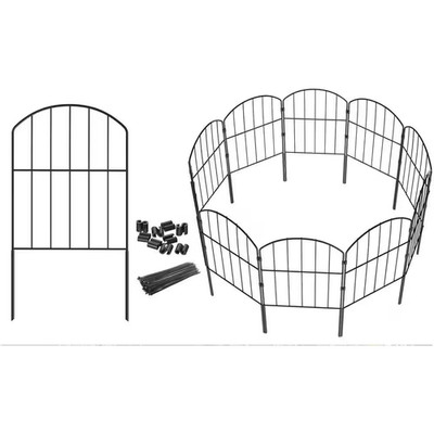 12 In. L X 24 In. H Metal No Dig Garden Fencing Animal Barrier Garden Fence Rust
