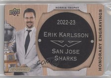 2023 Engrained Honorary Engravings Manufactured Plate 94/100 Erik Karlsson 4p5