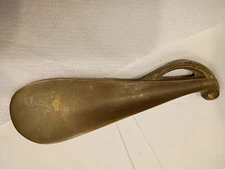 Vintage Solid Brass Shoe Horn 5 3/8 Inches 
