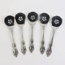 Lot of 5 Oneida Community Brahms (Stainless) Flatware Large Solid Jelly Server