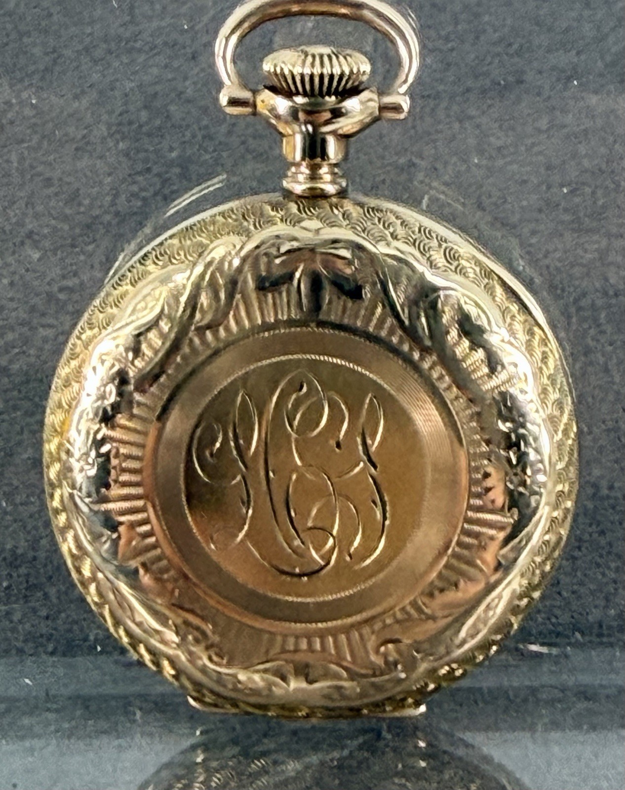 Vintage 1910 15J Hampden Pocket Watch Dueber 14K GF Full Hunter Parts or Repair
