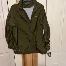 Vintage Nike Lined Windbreaker. Dark Green Men s Large. Excellent Condition