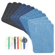 Iron on Patches for Clothes, 20 Pieces Denim 3 X 4.3 Inches, blue