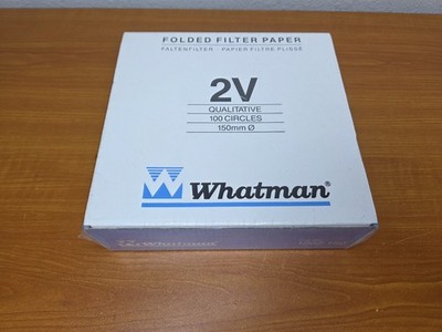 Whatman Qualitative Filter Paper Circles 2V 150 mm Box of 100 (FACTORY SEALED)