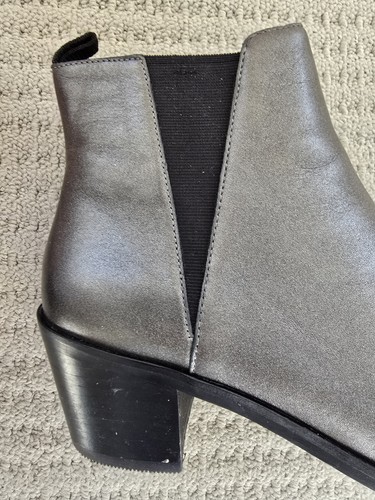 Country Road Womens Ankle Boots Sz 39, Exc Cond Gunmetal Mettalic, Pull On - Picture 14 of 20