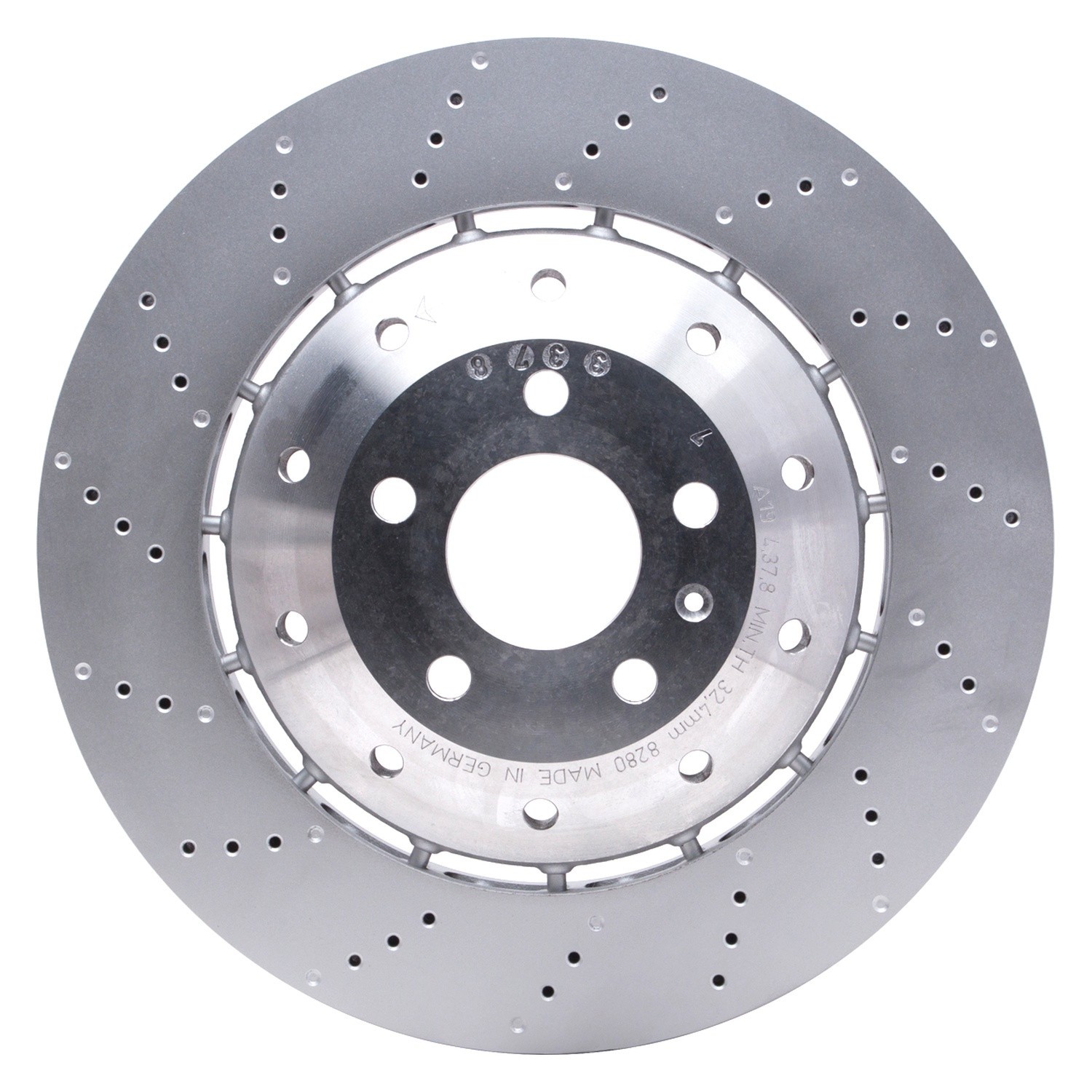For Audi R8 2008-2012 DFC Hi-Carbon Alloy GEOMET Drilled Front Brake Rotor