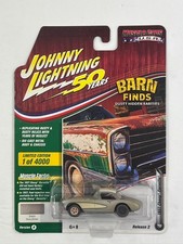 Johnny Lightning Jlmc020 1957 Chevy Corvette Ver A Inca Silver Barn Finds. Z6