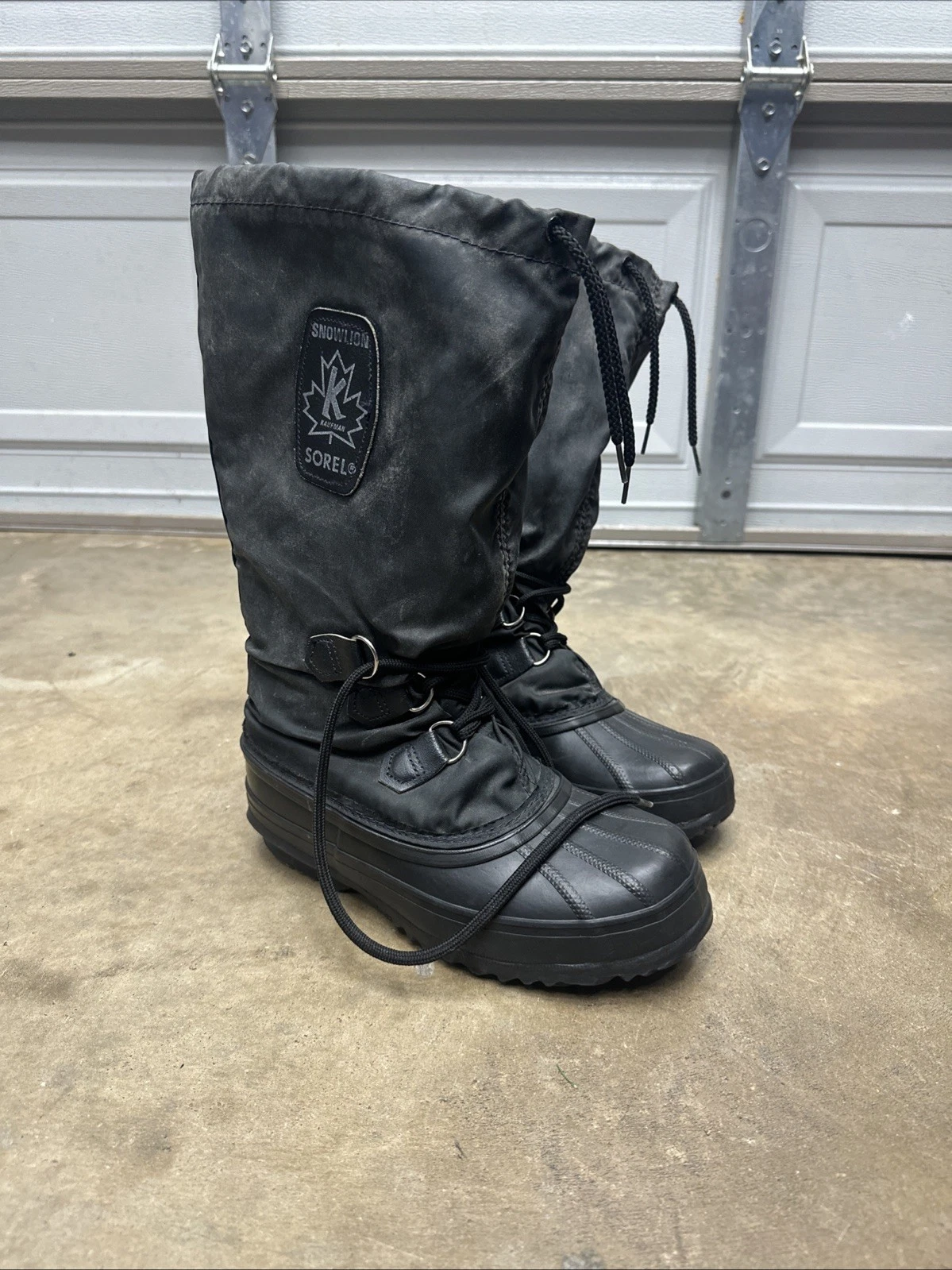 SOREL Snow Lion Kaufman Snow Boots Insulated Black Men’s 6