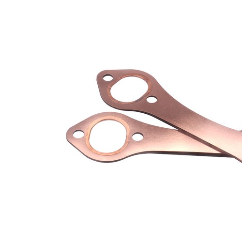 2PCS SBC Oval Port Copper Header Exhaust Gaskets For Chevy SB 327 305 350 383 - Picture 4 of 5