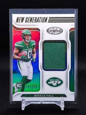 2022 Panini Certified New Generation Breece Hall SP 154/399 Rookie Jersey Jets