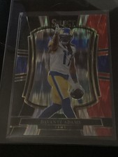 Davante Adams 2025 Panini Select Premier Level Black & Red Prizm Card (#120)