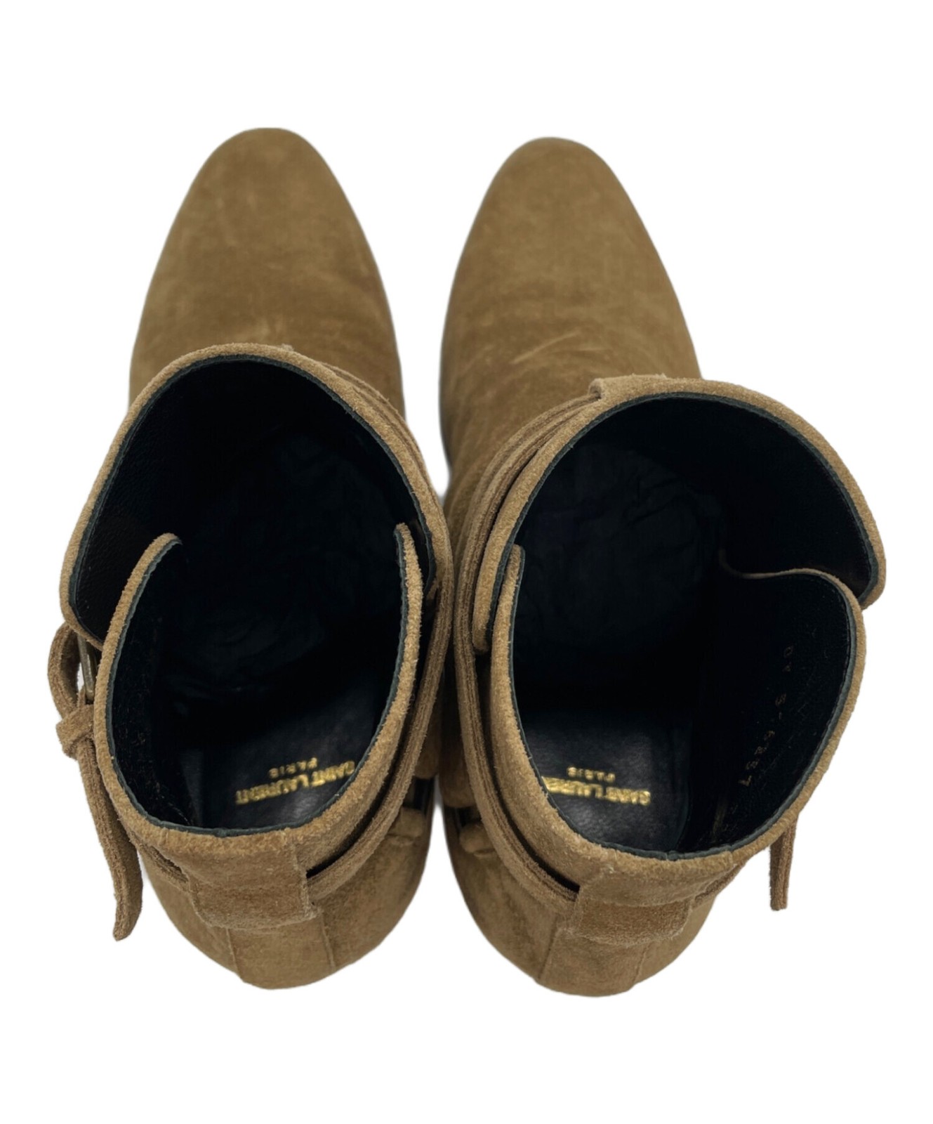 Saint Laurent Paris Short Boots Shoes EU 38.5 US 8.5 Suede Brown Authentic thumbnail 3