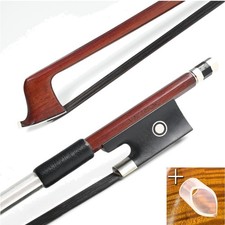 Brazilwood Violin Bow 4/4 Full Size 74.5cm Ebony Frog Natural Mongolian Black...