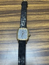 WALTHAM Hand Wind Watch Gold Black Timepiece Vintage Authentic Wristwatch Manual