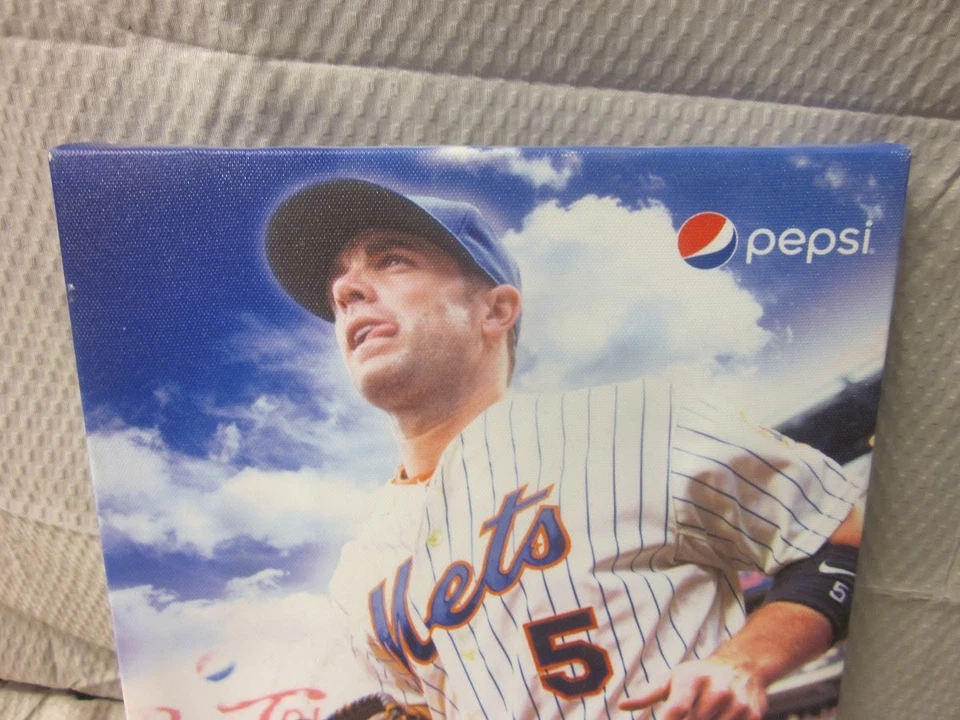 ⚾️ Impresión en Lienzo David Wright de los Mets de Nueva York SGA Stadium Giveaway 9x12 - Firmado ⚾️ Foto 2 de 4