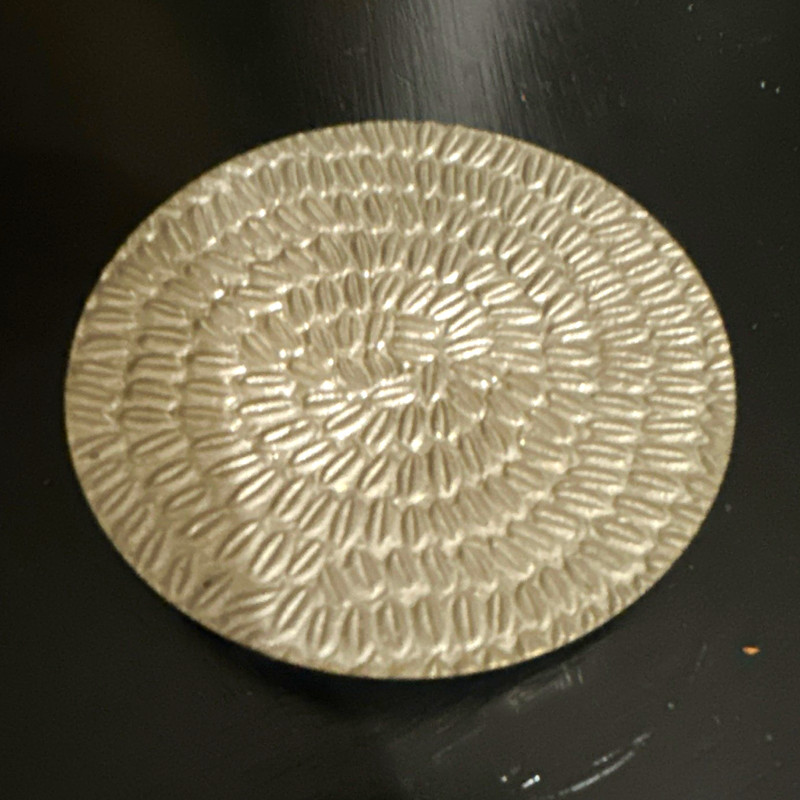 Round Textured Brass Bowl Dish Plate