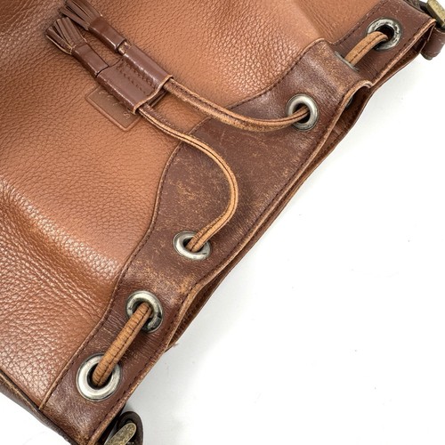 BURBERRY Shoulder Bag Brown Leather Drawstring Authentic - Bild 16 von 24