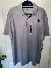 REEBOK Mens Classic Performance HEATHER Polo Shirt NEW Size 2XL 8.5 Tf 