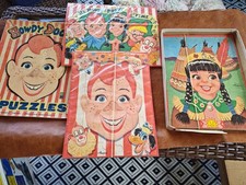 Vintage Set Of Three Howdy Doody Old Time Puzzles USA