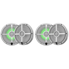 Wet Sounds Marine RECON Series White XW Grill RGB Lighted Boat Speaker Bundle...
