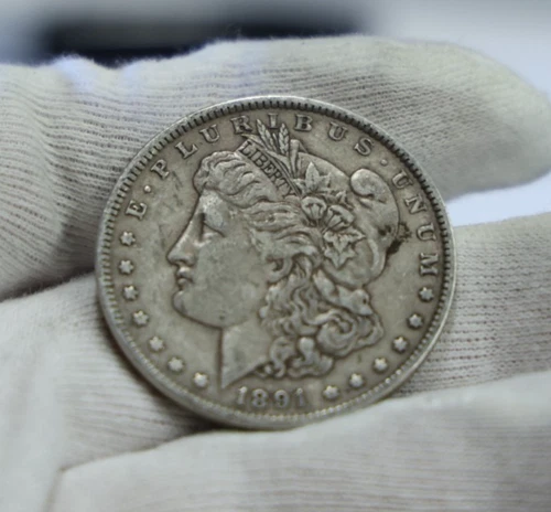 1891 US Morgan Silver Dollar $1  XF
