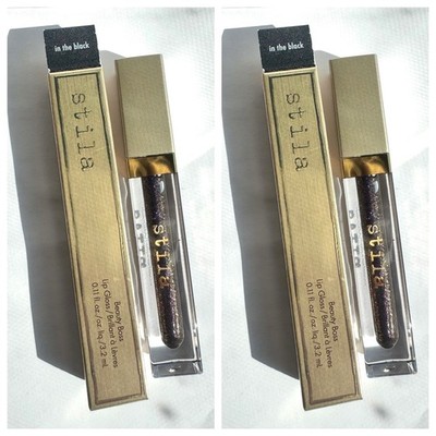 (Lot of 2) STILA Beauty Boss Lip Gloss In the Black  FULL SIZE Clear Shimmer NIB