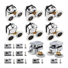 Duschrollen Doppelrollen 25mm gebogene Glastüren Ersatzteile 8 Stück Dusche