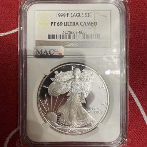 1999-P PROOF American Silver Eagle $1 NGC PF69 PR-69 Ultra Cameo MAC 4275667-003
