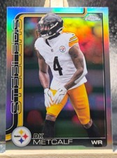 DK METCALF ⁰2025 Topps Chrome Football #254 CHROME REFRACTOR Pittsburgh Steelers