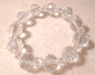 (00549) Armband - Kristallglas - glasklar - einfach super - ansehen