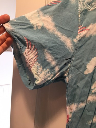 No Boundaries Hawaiihemd Herren Medium Vogel Möwe Storch Kraniche All Over Print - Bild 6 von 10