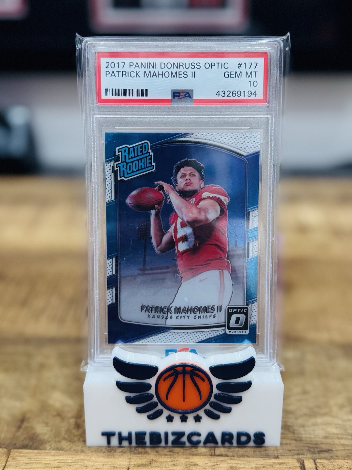 2017 PANINI DONRUSS OPTIC PATRICK MAHOMES II ROOKIE RC CARD #177 PSA 10 GEM MT