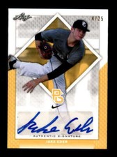 JAKE EDER 2016 LEAF PERFECT GAME ROOKIE YELLOW AUTOGRAPH AUTO RC #04/25 BF3934