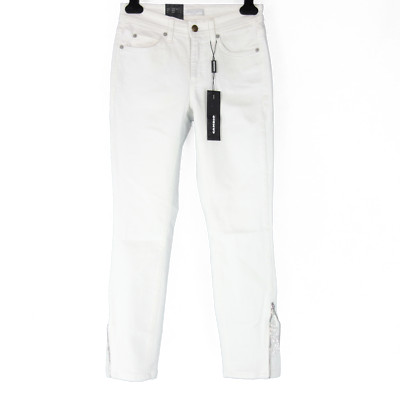 CAMBIO Damen Jeans Hose Damenjeans Damenhose Parla Zip Weiß Straight Straß  Neu | eBay